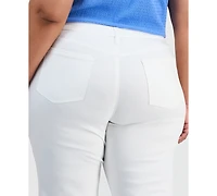 Jones New York Plus Lexington Straight-Leg Cropped Jeans