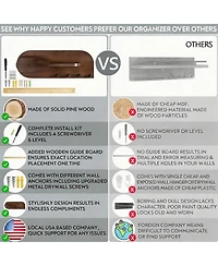 Yigii Solid Wood Mail & Key Holder