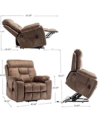 Boyel Living Recliners Lift Chair with Hidden Cup Holder Relax Sofa Power Electric Reclining for Elderly