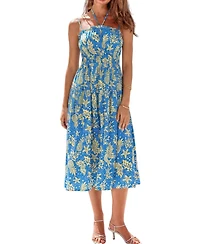 Cupshe Women's Ocean Floor Tropical Midi Beach Dress
