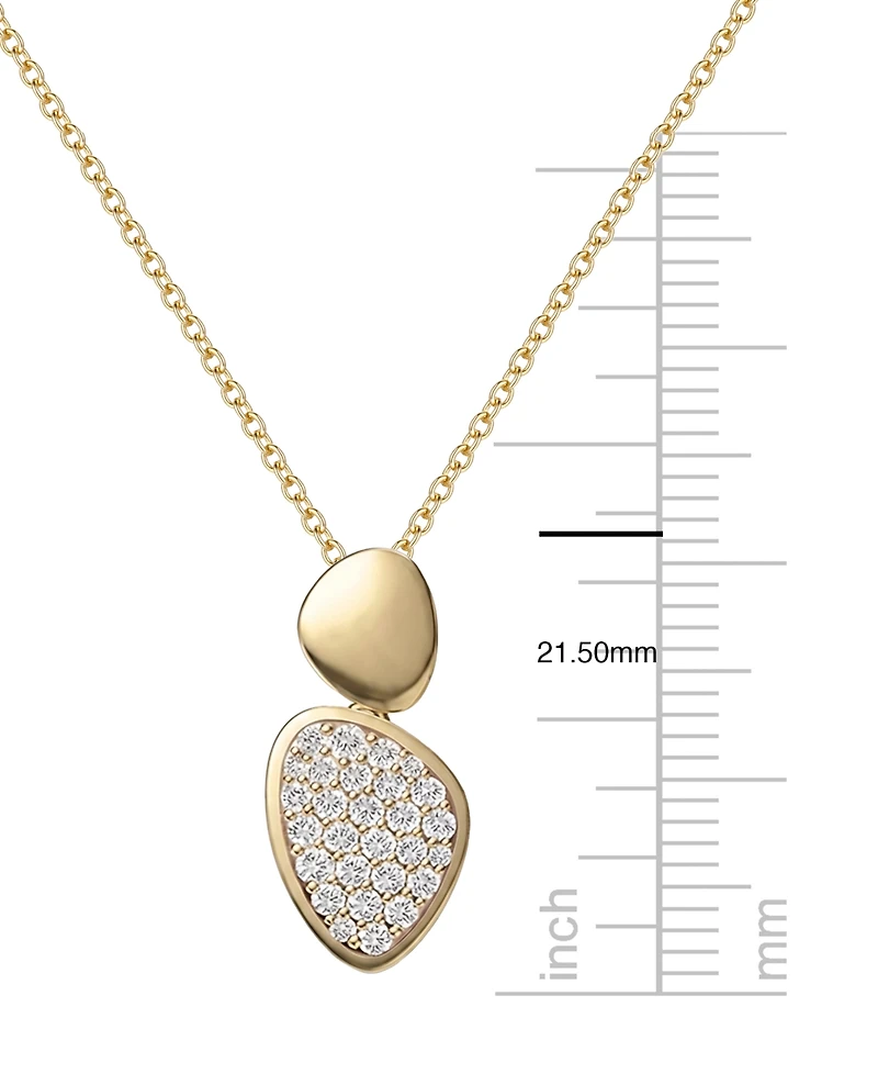 Macy's Lab Grown White Sapphire (3/4 ct. t.w.) Pendant Necklace Sterling Silver (Also 14k Gold Over Silver)