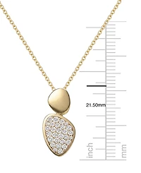 Macy's Lab Grown White Sapphire (3/4 ct. t.w.) Pendant Necklace Sterling Silver (Also 14k Gold Over Silver)