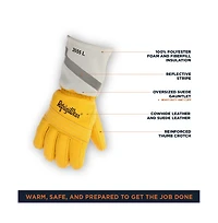 RefrigiWear Men's Insulated Water-Resistant Leather Glove
