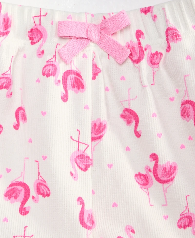 First Impressions Baby Girls' (0-24) Mix & Match Flamingo-Print Ribbed Shorts, Macy's Exclusive
