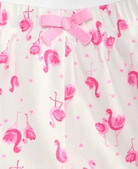 First Impressions Baby Girls' (0-24) Mix & Match Flamingo-Print Ribbed Shorts, Macy's Exclusive