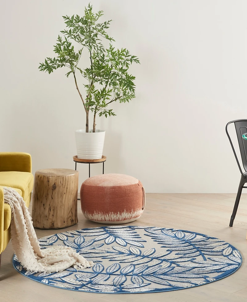 Nourison Home Aloha ALH18 5'3" x Round Area Rug