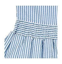 Florence Eiseman Big Girls Seersucker Dress with Waist Ruching