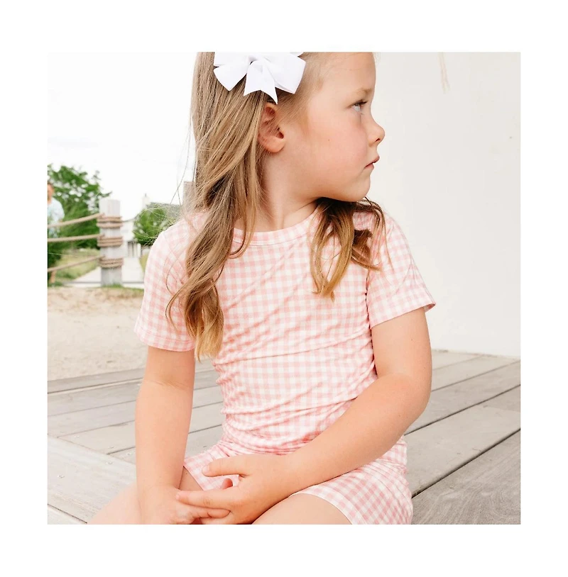 Motette Baby Girls Sugar Gingham Pajama Set