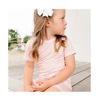 Motette Baby Girls Sugar Gingham Pajama Set