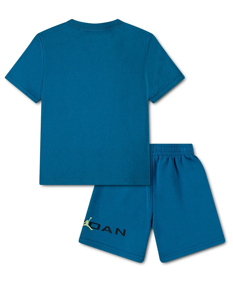 Jordan Boys' 4-7X Stretch T-Shirt & Shorts, 2-Piece Set
