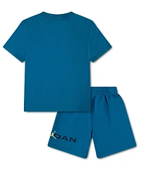 Jordan Boys' 4-7X Stretch T-Shirt & Shorts, 2-Piece Set