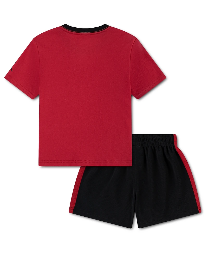 Jordan Boys' Toddler 2T-4T Airball Crewneck T-Shirt and Shorts, 2-Piece Set