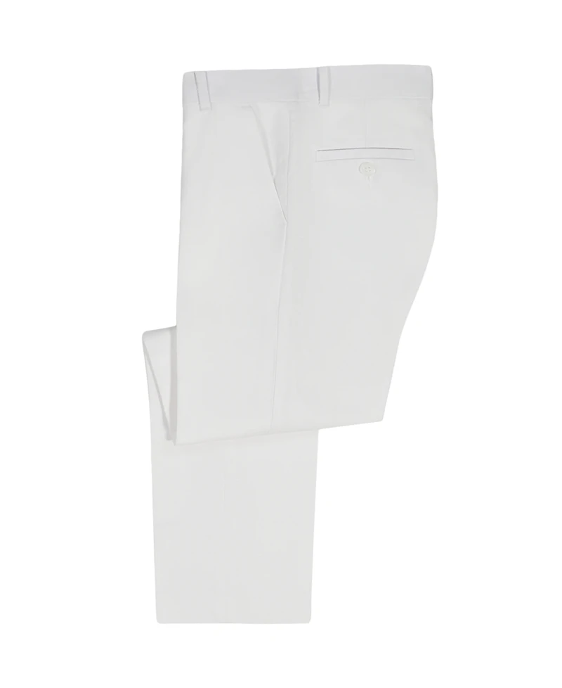 Calvin Klein Boys' 8-20 Tri-Blend Zip Closure Linen Suit Pants
