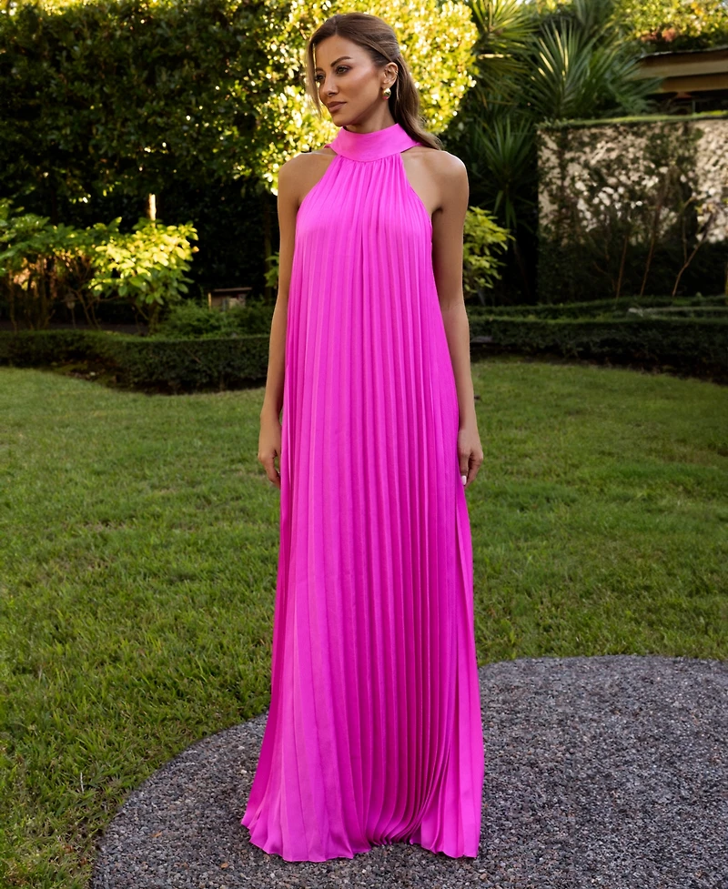 Xscape Women's Pleat Detail Ball Gown Dress