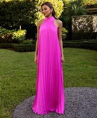 Xscape Women's Pleat Detail Ball Gown Dress