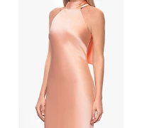 Xscape Women's Tie Neck Long Dress