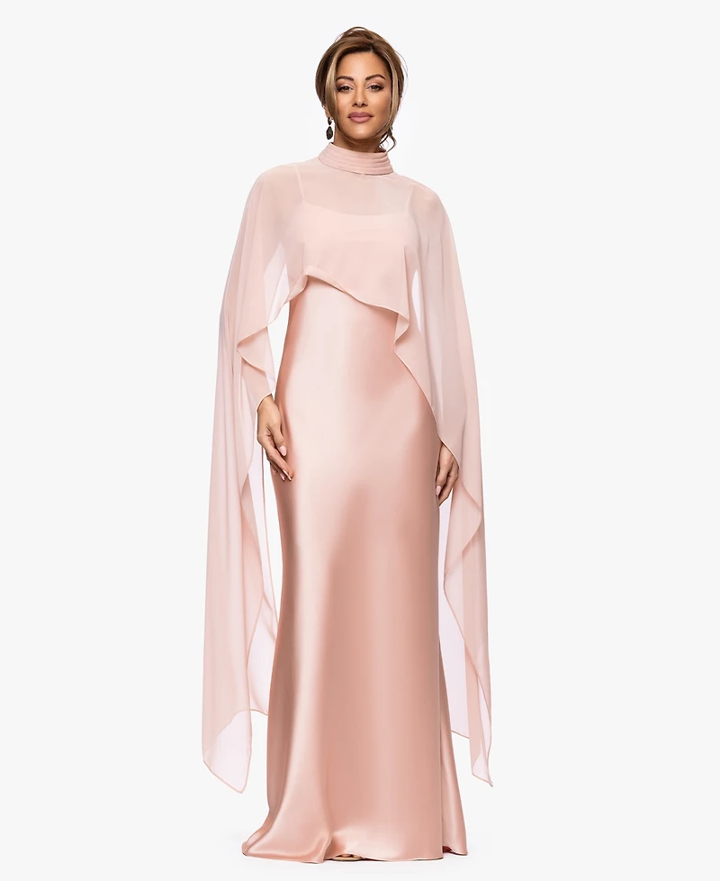 Xscape Women's Overlay Maxi Dress