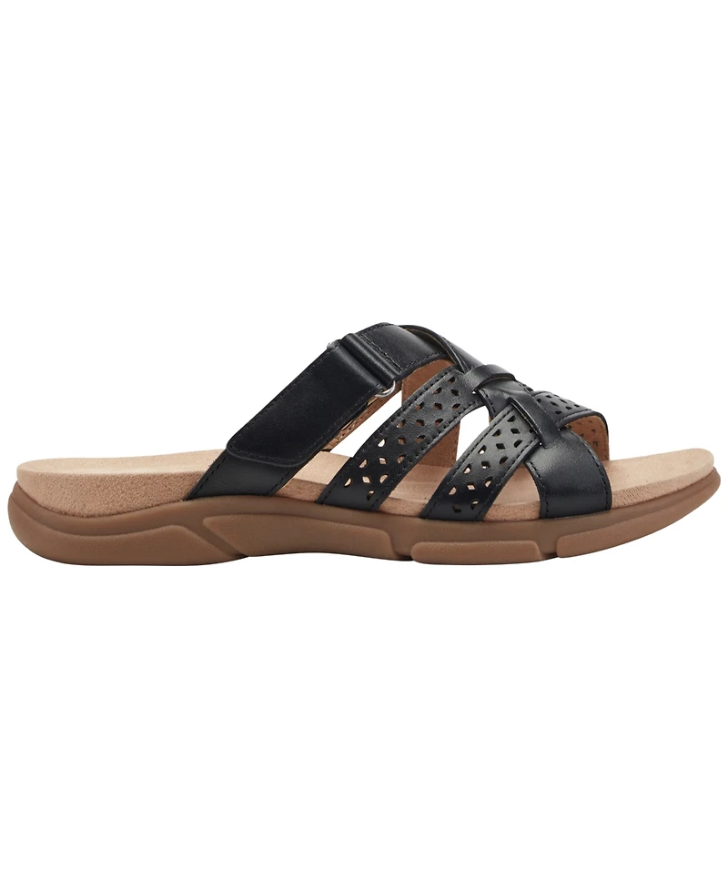 Easy Spirit Women's Melinna Strappy Flat Slip-On Sandals