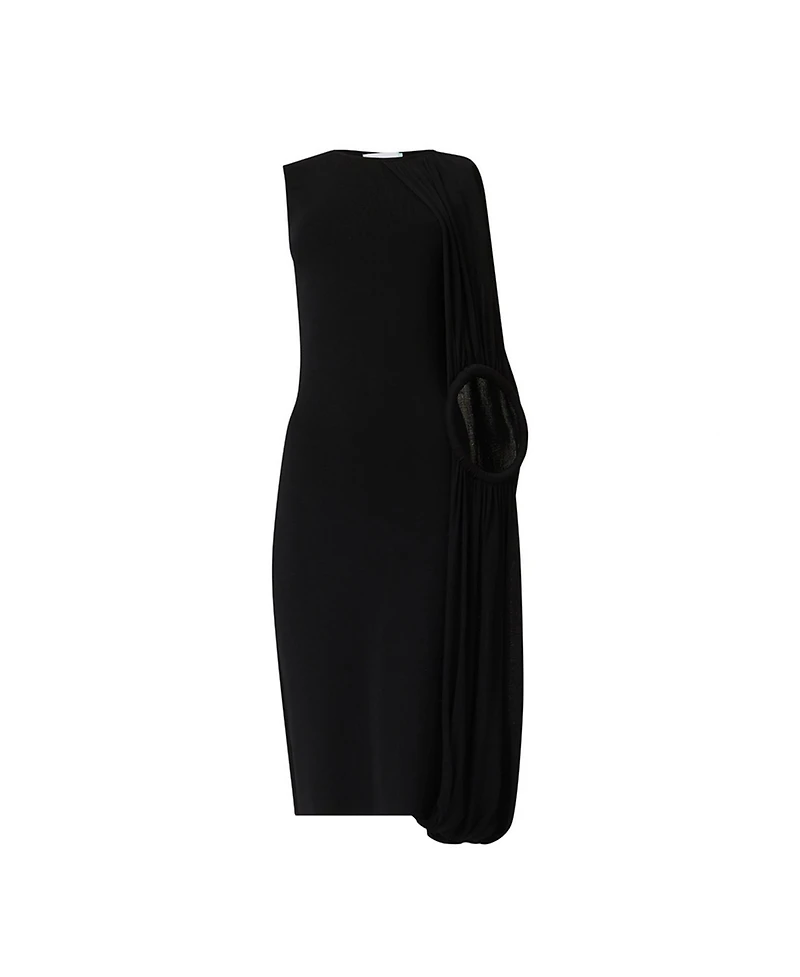 Leem Women's Asymmetric Shoulder Hoop Knit Dress