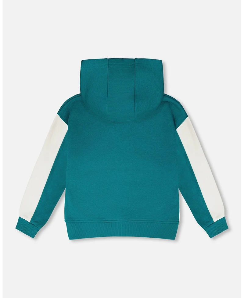 Deux par Deux Toddler Boys Hooded French Terry Cardigan