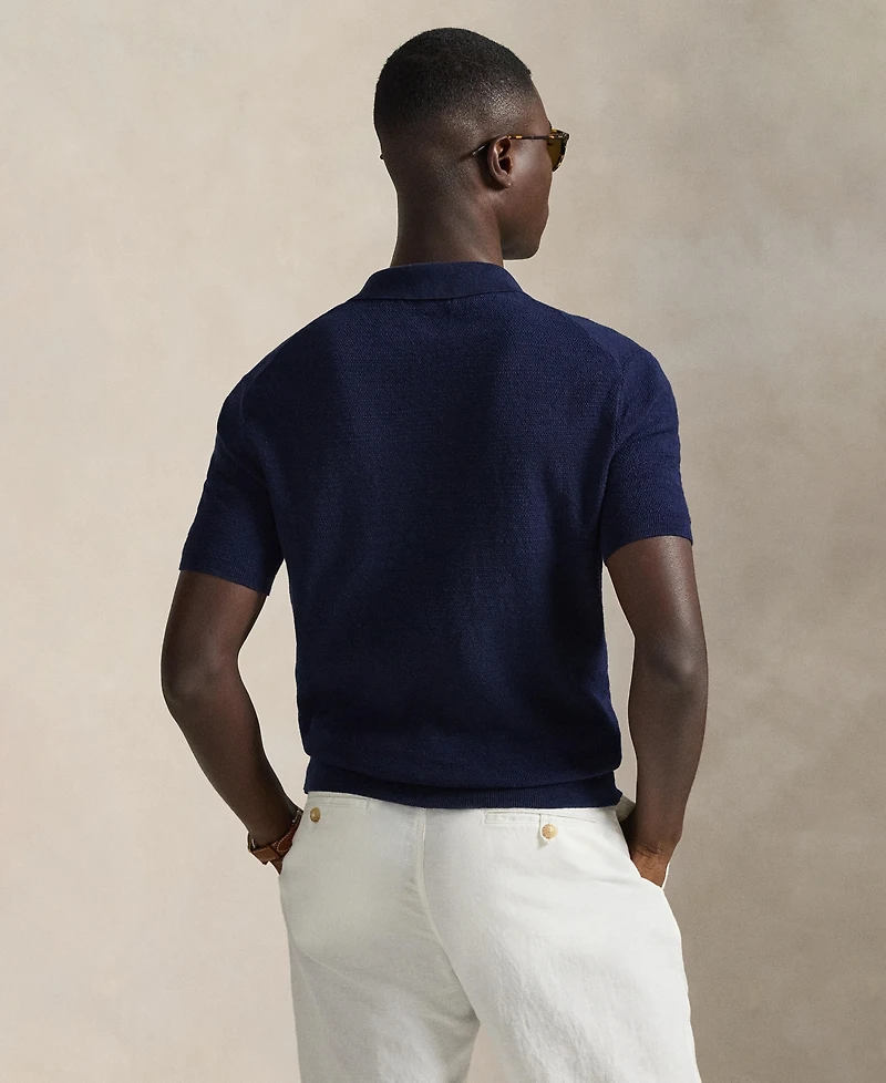 Polo Ralph Lauren Men's Short-Sleeve Textured Sweater Shirt