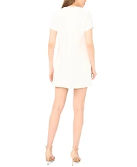 CeCe Women's Crew Neck Bow Detail Shirt Dress