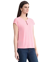 Jones New York Women's Round Neck Short-Sleeve Top