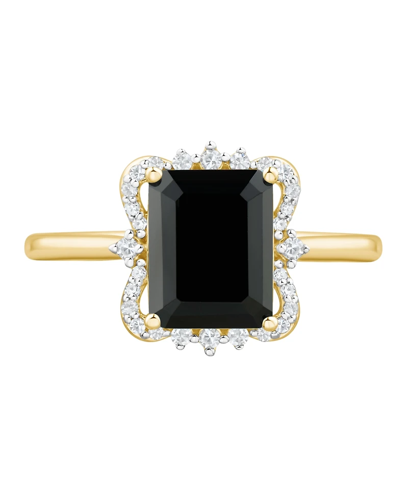 Macy's Swiss Blue Topaz (2-3/4 ct. t.w.) and Diamond Ring 14k Yellow Gold (also available Amethyst Onyx)