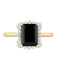 Macy's Swiss Blue Topaz (2-3/4 ct. t.w.) and Diamond Ring 14k Yellow Gold (also available Amethyst Onyx)