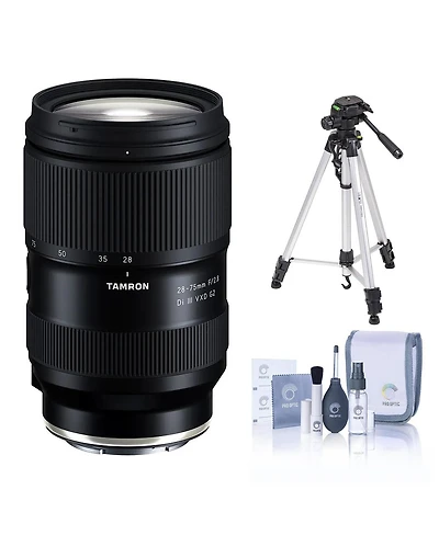 Tamron 28-75mm f/2.8 Di Iii Vxd G2 Lens for Sony E, Bundle with 3-Section Aluminum Tripod and Cleaning Kit