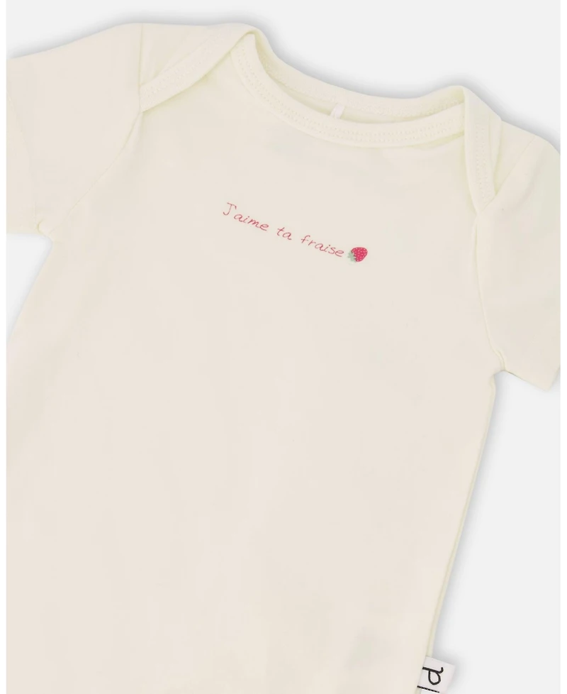 Deux par Baby Girl Evolutive Cotton Jersey Onesie