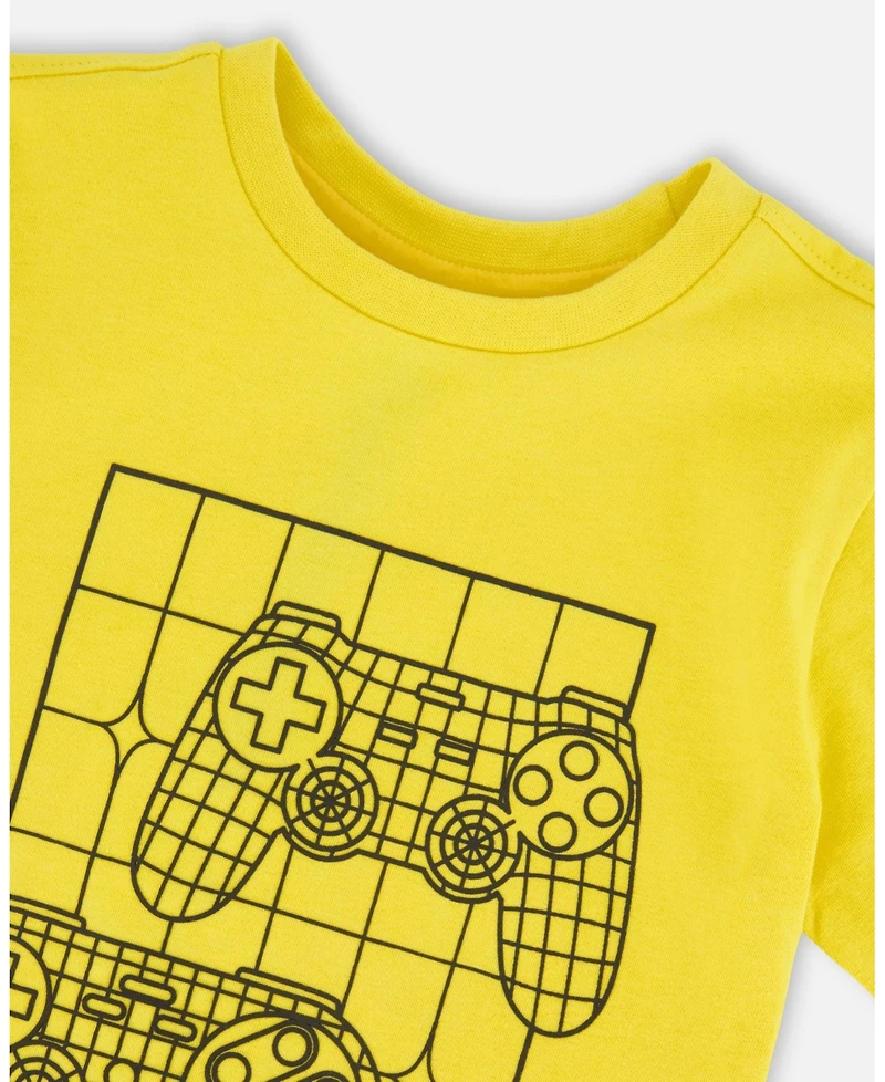 Deux par Big Boys ganic Cotton Jersey T-Shirt with Gamer