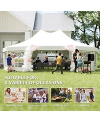 Outsunny 29' x 21' Canopy Party Event Tent w/ 2 Pull-Back Doors & 8 Windows