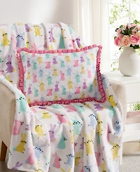 Hallmark Bunny BFFs Reversible Decorative Pillow, 14" x 20"