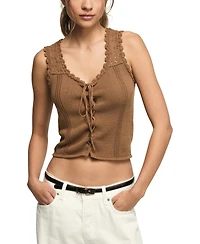 Lucky Brand Women's Lace-Up Sweater Vest