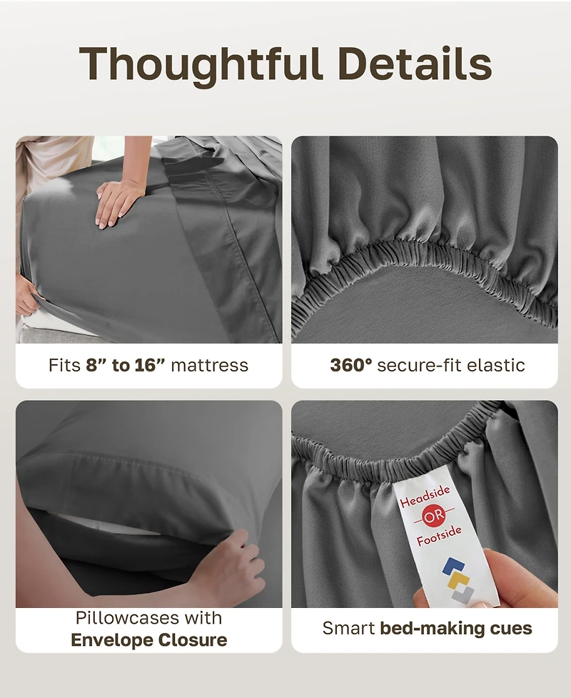 6 Piece Sheet Set with 4 Pillowcases