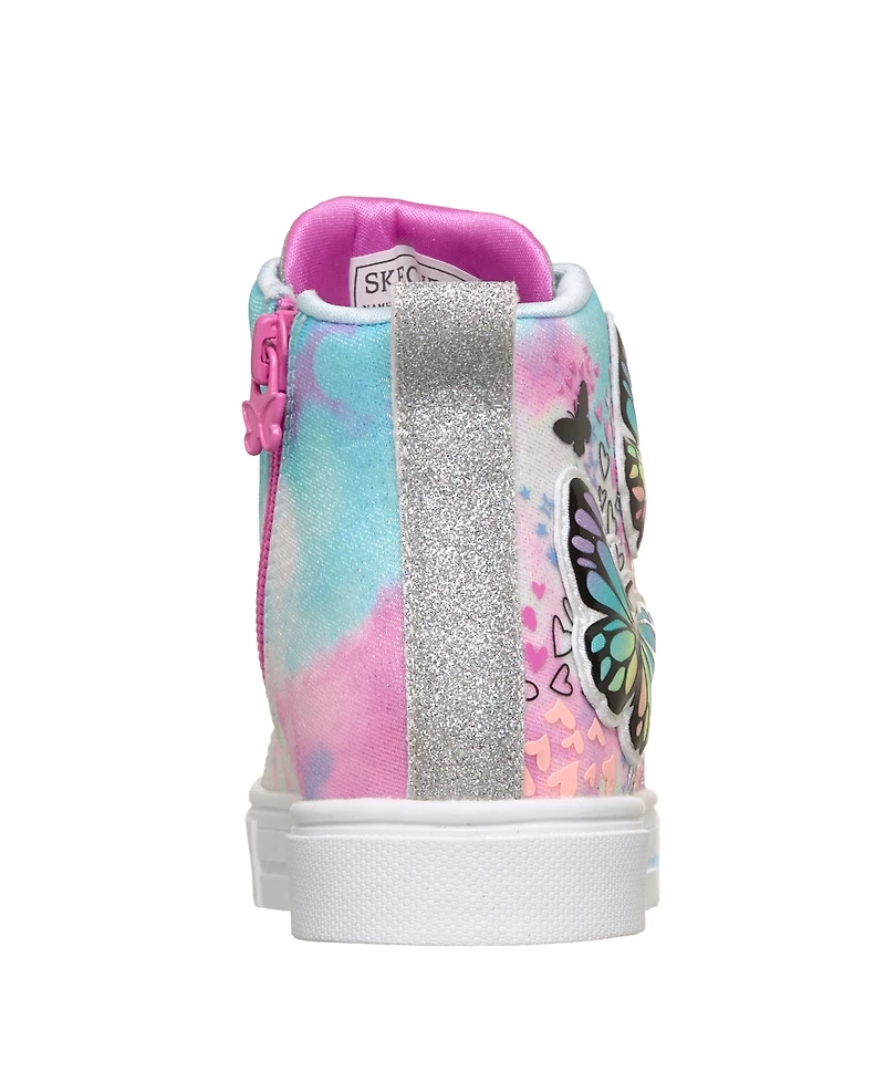 Skechers Little Girls Twinkle Toes: Sparks - Butterfly High Top Light-Up Casual Sneakers from Finish Line