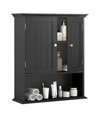 Volenca Wall-Mount Bathroom Storage Cabinet with Doors and Shelves Organizer