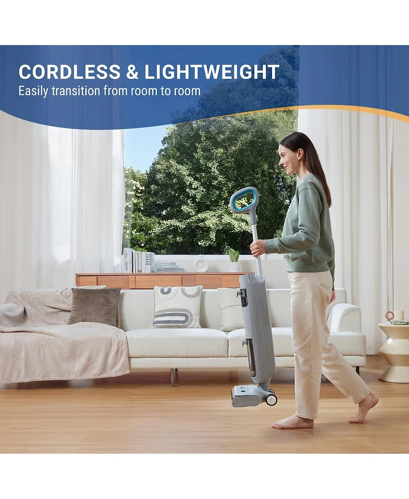 Tineco Go Sense GH301 Cordless 3-in-1 Floor Washer, Wet Dry Vacuum Mop, MessDetect Sensor, Self-Cleaning Dock