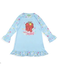 Sesame Street Toddler Girls Elmo Sweet Dreams Long-Sleeve Ruffle Nightgown Pajama