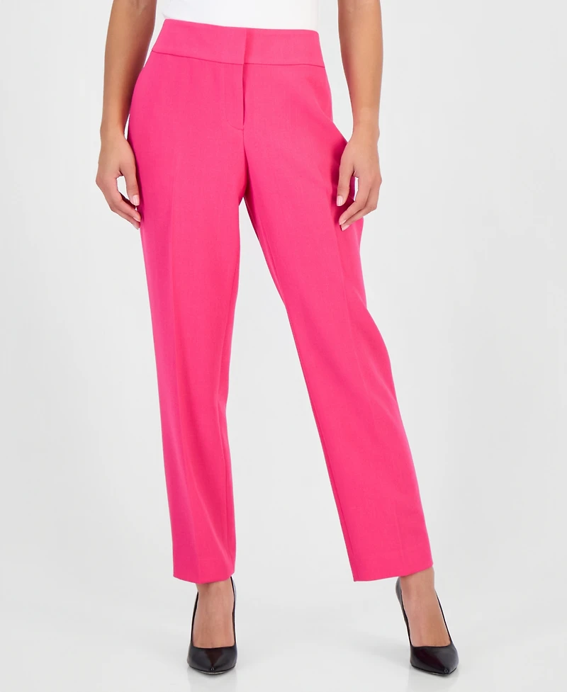 Kasper Petite Mid Rise Straight-Leg Pants