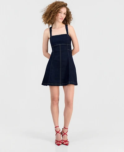 Guess Women's Leah Denim Fit & Flare Dress