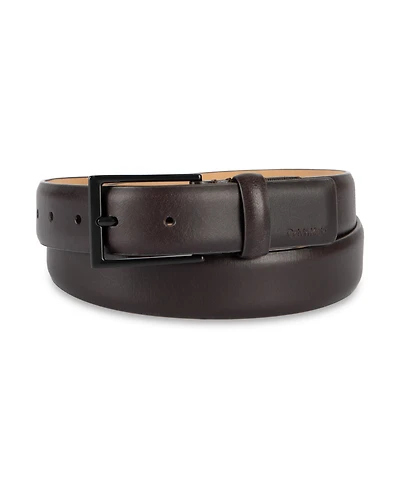 Calvin Klein Men's Smooth and Saffiano Leather Dress Belt
