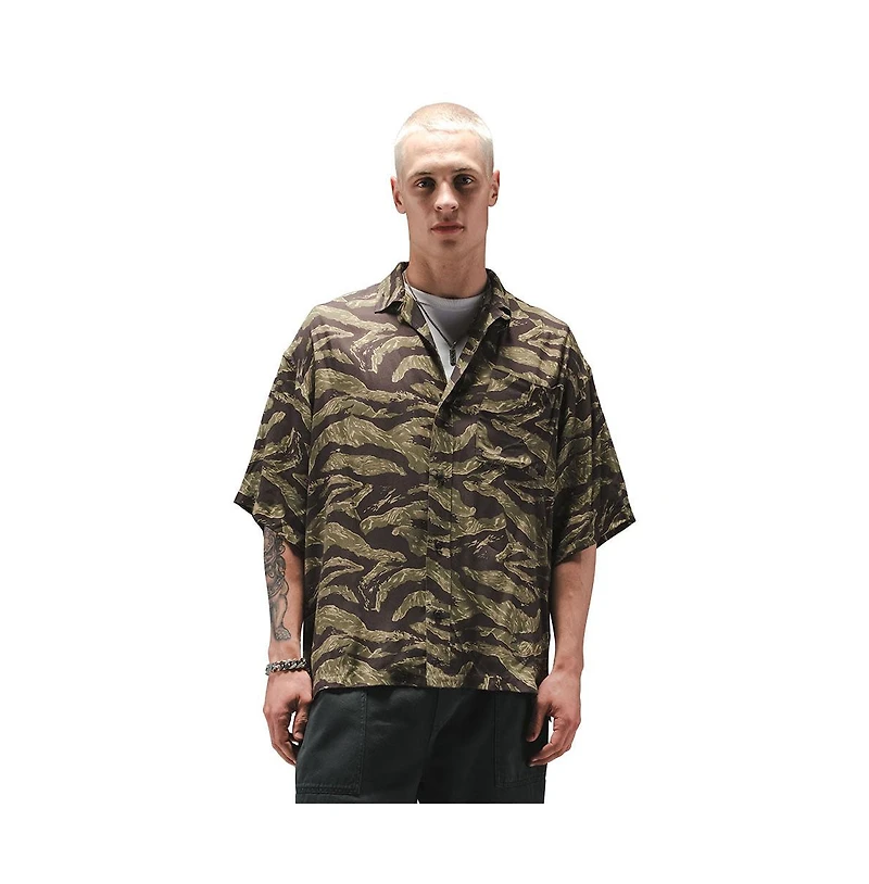 Alpha Industries Big & Tall Ss Camo Relaxed Camp Shirt