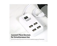 Risokeys Usb 2.0 4-Port Hub with Power Switch, 480Mbps High-Speed Splitter, for Laptop & Desktop Users,Ideal for Home Office