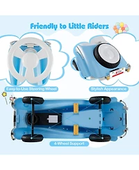 Mecale Toddler Ride on Toy Classic Sliding Car with Horn and Led Headlight