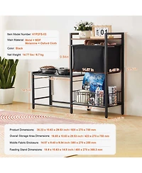 Aostirmotor Elevated Dog Feeding Station: All-in-One Organizer with Raised Bowls & Storage for Food and Toys