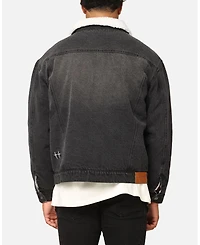 Saint Morta Men's Sherpa Boxy Denim Jacket