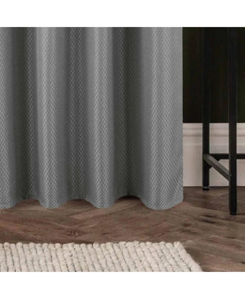Olivia Gray 100% Polyester 250 Gsm Basket Weave Ian Luxury Jacquard Blackout Grommet Curtain Panel 54" x 84"