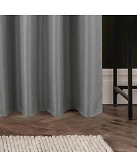 Olivia Gray 100% Polyester 250 Gsm Basket Weave Ian Luxury Jacquard Blackout Grommet Curtain Panel 54" x 84"